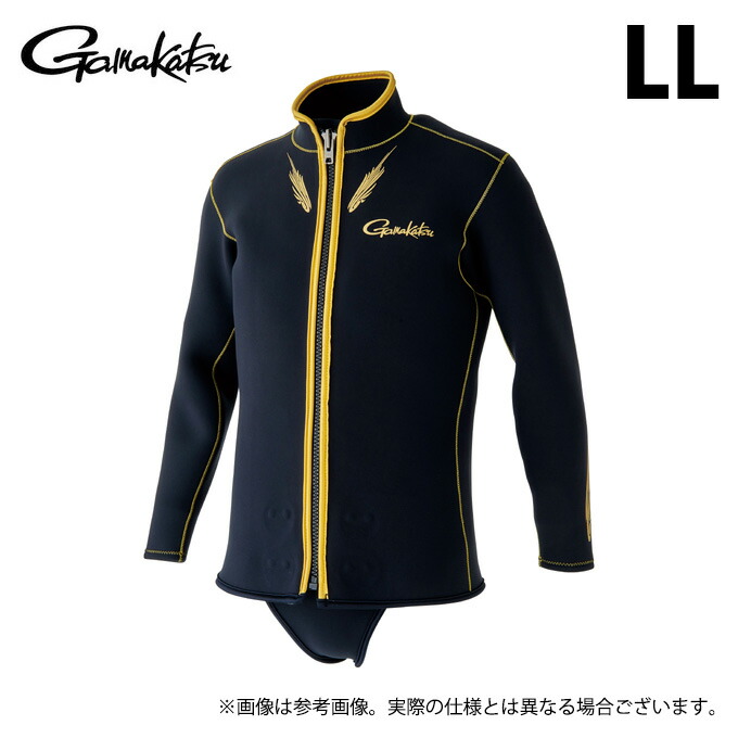 (c)【取り寄せ商品】 がまかつ GM5823 (LL／ブラック) CRジャケット(2mm厚) (フィッシングウェア・鮎用品) /Gamakatsu /2024年鮎カタログ製品 【Σ01】