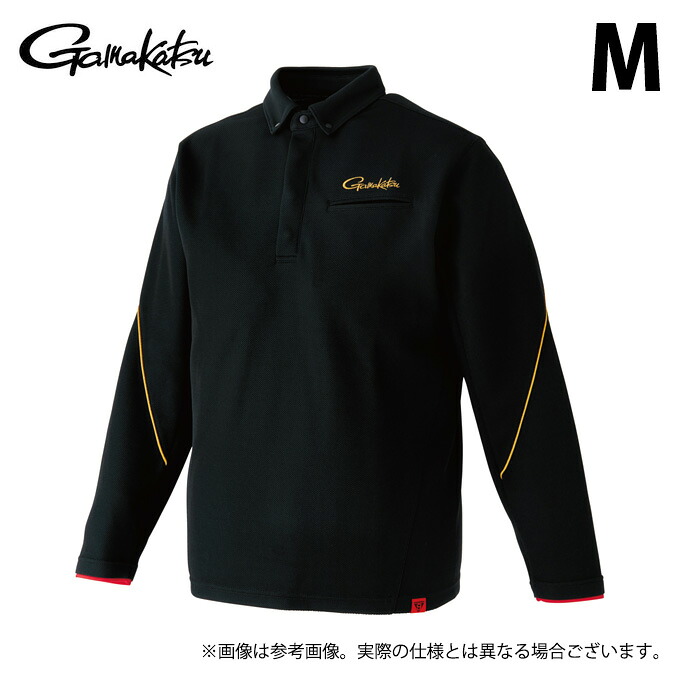 (c)【取り寄せ商いもの】 がまかつ GM3731 (M／黒いこと) フィッシングシャツロングスリーブ (フィッシングウェア・鮎設備) /Gamakatsu /2024年鮎商品目録生産品 【Σ01】