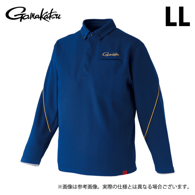 (c)【取り寄せ商品】 がまかつ GM3731 (LL／ネイビー) フィッシングシャツロングスリーブ (フィッシングウェア・鮎用品) /Gamakatsu /2024年鮎カタログ製品 【Σ01】