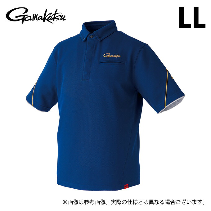 (c)【取り寄せ商品】 がまかつ GM3732 (LL／ネイビー) フィッシングシャツショートスリーブ (フィッシングウェア・鮎用品) /Gamakatsu /2024年鮎カタログ製品 【Σ01】