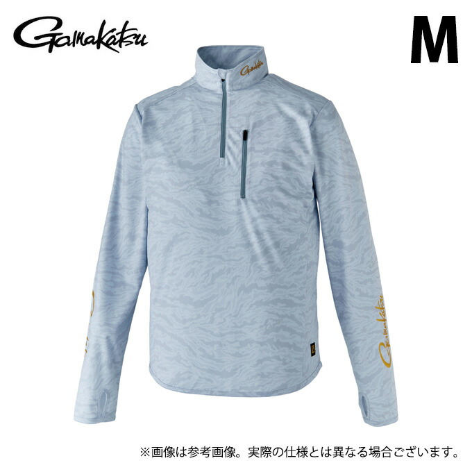 (c)【取り寄せ商いもの】 がまかつ GM3728 (M／ともし火薄墨色) NO FLY ZONE(R) ジップシャツ (フィッシングウェア・鮎設備) /否飛球区画 /Gamakatsu /2024年鮎商品目録生産品 【Σ01】