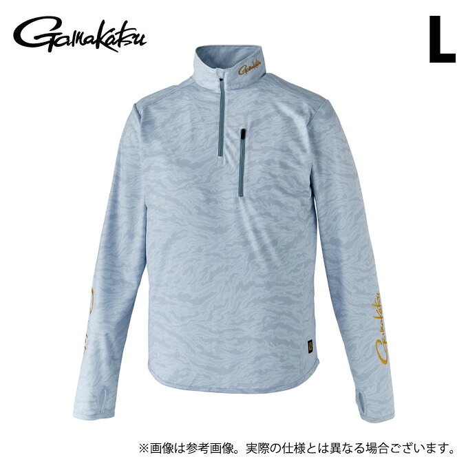 (c)【取り寄せ商いもの】 がまかつ GM3728 (L／ともし火薄墨色) NO FLY ZONE(R) ジップシャツ (フィッシングウェア・鮎設備) /否飛球区画 /Gamakatsu /2024年鮎商品目録生産品 【Σ01】