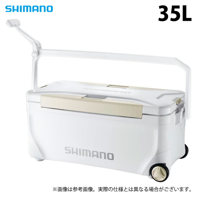 (7)シマノ スペーザ プレミアム 35L キャスター (NS-B35Y) プレミアムホワイト (クーラーボックス) /35リットル /s-c_box 【Σ05】｜つり具のマルニシ店