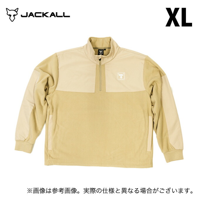 (5) ジャッカル ダブルフェイスフリースP/O (エクリュ／XL) (フィッシングウェア／2024年秋冬模範例) /24AW 【Σ01】