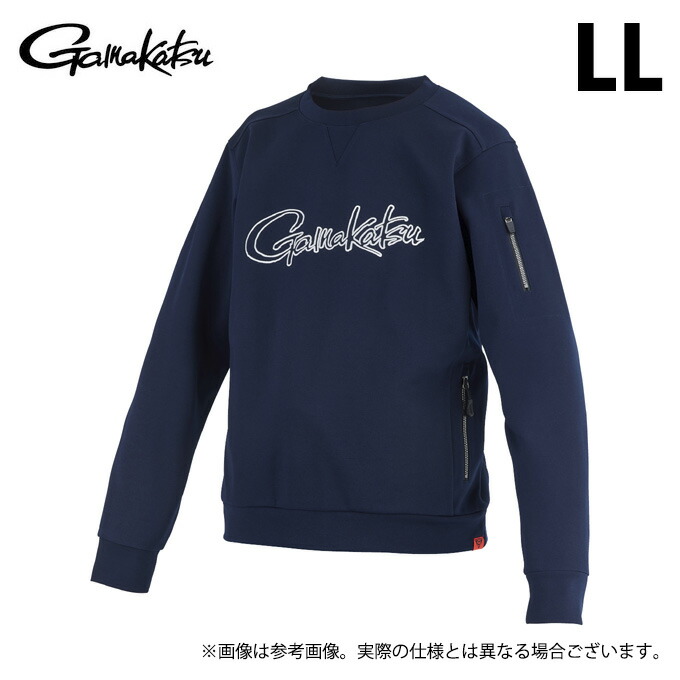 (c)【取り寄せ商いもの】 がまかつ GM3756 (LL／米国海軍) クルーネックスウェットシャツ (フィッシングウェア／2024年模範例) /がま磯 【Σ01】