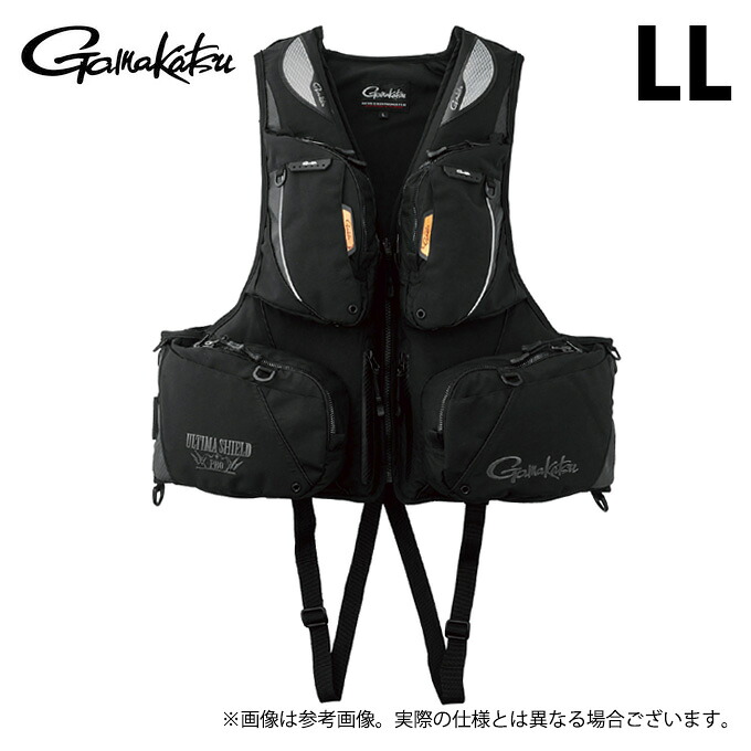 (c)【取り寄せ商品】 がまかつ GM2183 (LL／ブラック×カーボンブラック) アルテマシールドプロフローティングベスト (フィッシングウェア／2024年モデル) /がま磯 【Σ03】