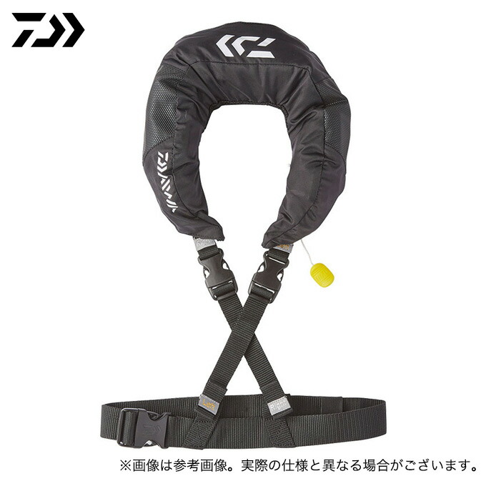 (5) ダイワ DF-2520 (ブラック／フリー) ショートライフジャケット (ネックタイプ手動膨脹式) (国土交通省型式承認品) /小型船舶用救命胴衣 /TYPE-G /桜マーク 【Σ01】