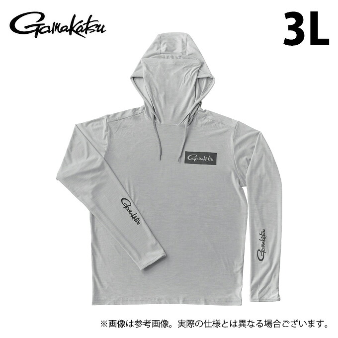 (c)【取り寄せ商品】 がまかつ GM3747 3L／ホワイト×グレー(Gamakatsu) サンシェードフーディTシャツ (フィッシングウェア／2025年春夏モデル) /25SS 【Σ01】