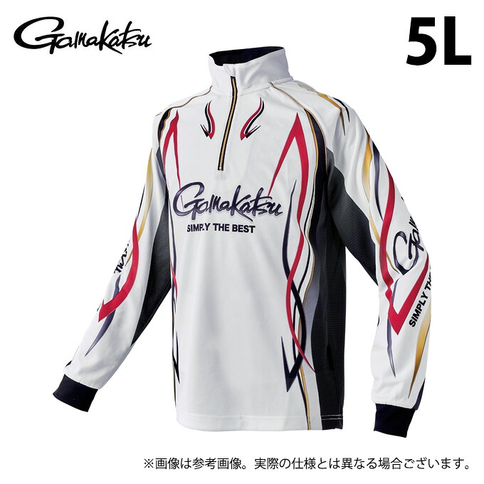 (c)【取り寄せ商品】 がまかつ GM3734 (5L／ホワイト) 2WAYプリントジップシャツ (フィッシングウェア・鮎用品／2025年春夏追加サイズ) /Gamakatsu 【Σ01】