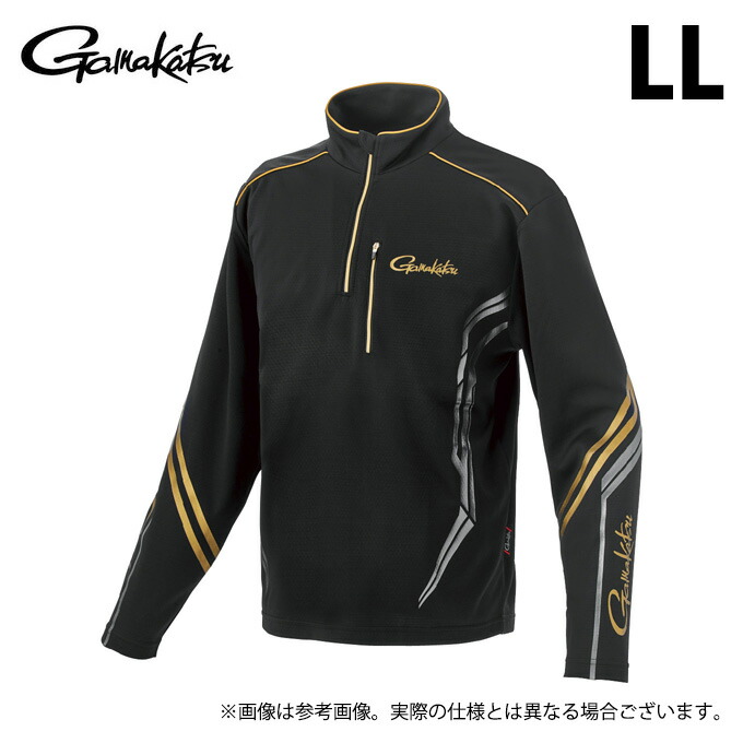 (c)【取り寄せ商品】 がまかつ GM3778 (LL／ブラック×ゴールド) UDジップシャツ (フィッシングウェア／2025年春夏モデル) /Gamakatsu /25SS 【Σ01】
