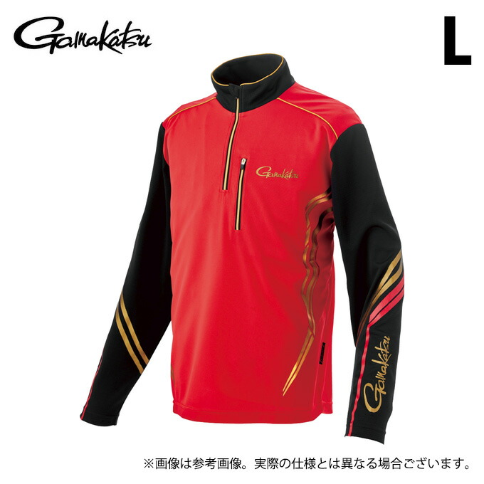 (c)【取り寄せ商品】 がまかつ GM3778 (L／レッド) UDジップシャツ (フィッシングウェア／2025年春夏モデル) /Gamakatsu /25SS 【Σ01】