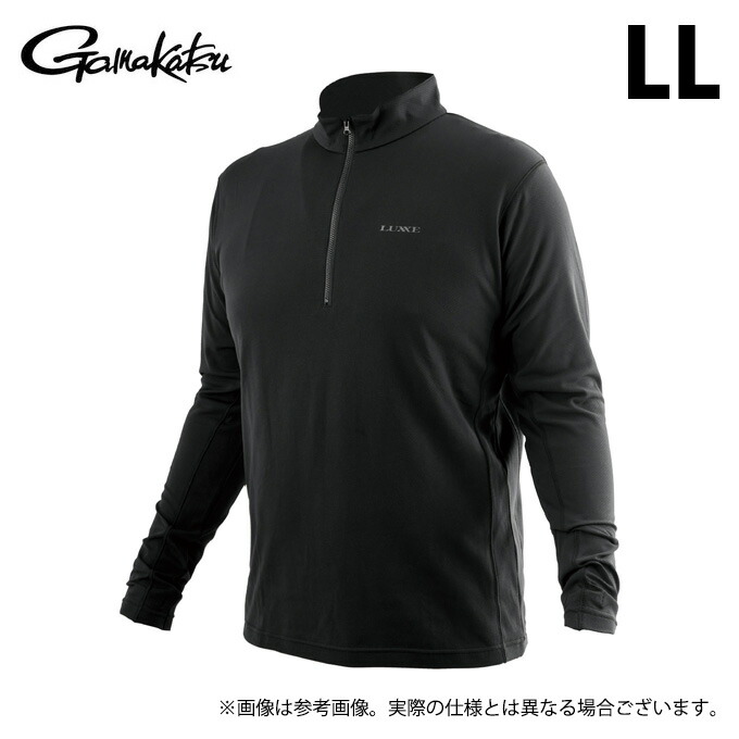 (c)【取り寄せ商品】 がまかつ ラグゼ LE4013 (LL／#1 ブラック) ドライリスタ ハーフジップシャツ (フィッシングウェア／2025年春夏モデル) /LUXXE /Gamakatsu /25SS 【Σ01】