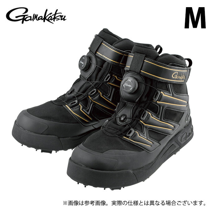 (c)【取り寄せ商品】 がまかつ GM4549 (ブラック×ゴールド／M) Gスペック スパイクシューズ (靴・シューズ／2025年春夏モデル) /Gamakatsu /25SS 【Σ01】