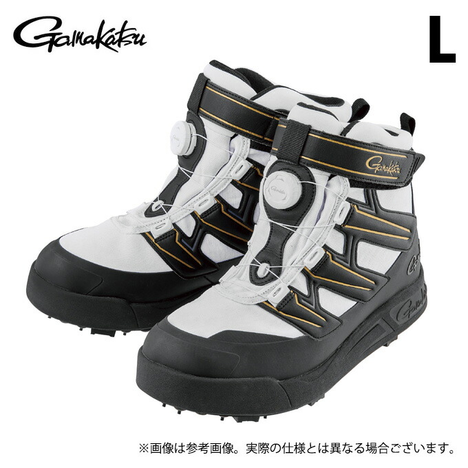 (c)【取り寄せ商いもの】 がまかつ GM4549 (黒いこと×白いこと／L) G仕樣 スパイクシューズ (靴・シューズ／2025年春夏模範例) /Gamakatsu /25SS 【Σ01】 スポーツ・アウトドア-ウェア・アクセサリー-フィッシング