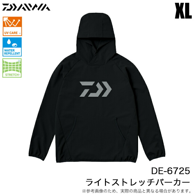 (5)ダイワ DE-6725 ライトストレッチパーカー (ブラック／XL) 2025年春夏モデル/25SS 【Σ01】