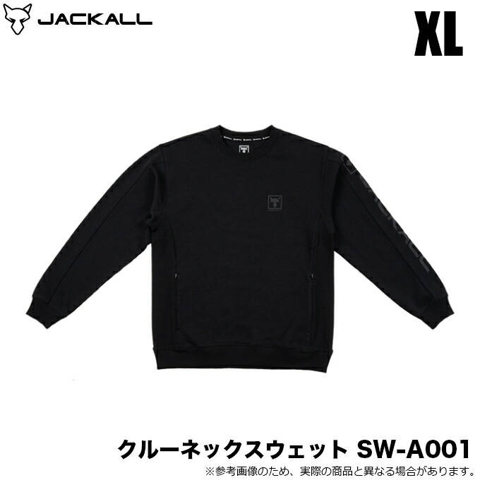 (5)ジャッカル クルーネックスウェット SW-A001 (ブラック XL) アパレル/2025年秋冬モデル 【Σ01】