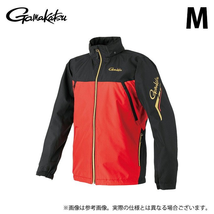 (c)【取り寄せ商いもの】 がまかつ GM3792 (黒いこと×赤いこと／M) ウィンドブレーカー (フィッシングウェア／2025年秋冬ひな型) /25AW 【Σ01】