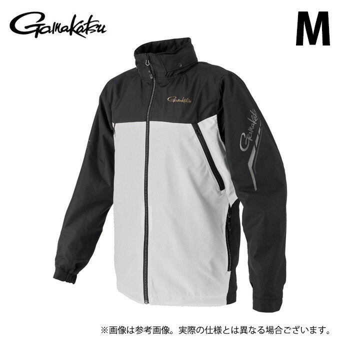 (c)【取り寄せ商いもの】 がまかつ GM3792 (黒いこと×白いこと／M) ウィンドブレーカー (フィッシングウェア／2025年秋冬ひな型) /25AW 【Σ01】