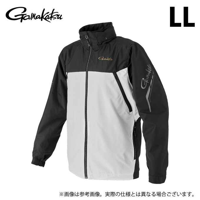 (c)【取り寄せ商いもの】 がまかつ GM3792 (黒いこと×白いこと／LL) ウィンドブレーカー (フィッシングウェア／2025年秋冬ひな型) /25AW 【Σ01】