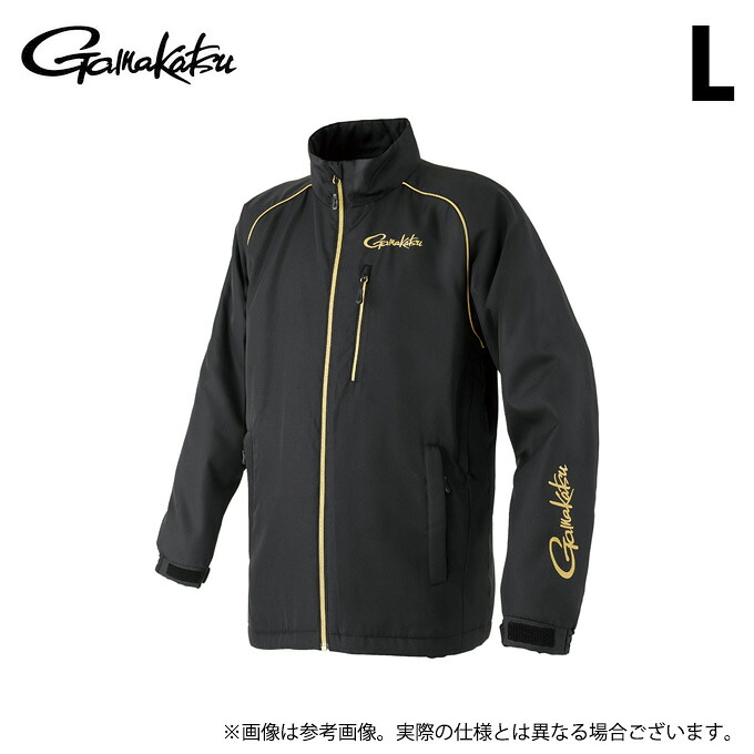 (c)【取り寄せ商いもの】 がまかつ GM3795 (黒いこと×ゴールド／L)  コアサーモジャケット (フィッシングウェア／2025年秋冬ひな型) /25AW 【Σ01】