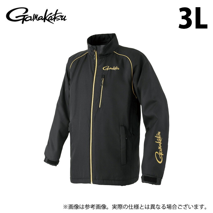 (c)【取り寄せ商いもの】 がまかつ GM3795 (黒いこと×ゴールド／3L)  コアサーモジャケット (フィッシングウェア／2025年秋冬ひな型) /25AW 【Σ01】