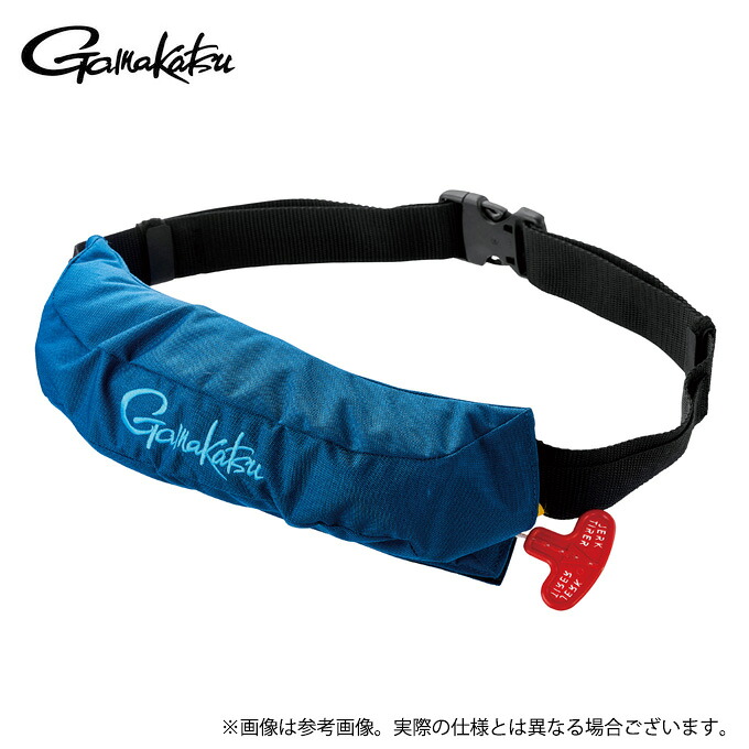 (c)【取り寄せ商品】 がまかつ GM6006 (ネイビー×ブルー／F) コンパクトエアフローター (ライフジャケット・国土交通省型式承認品・Type A／2026年春夏モデル) 【Σ02】