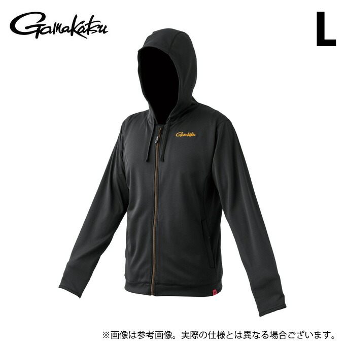 (c)【取り寄せ商品】 がまかつ GM3800 (ブラック×ゴールド／L) サマードライフーディ (フィッシングウェア／2026年春夏モデル) /フーディー /パーカー /26SS 【Σ01】