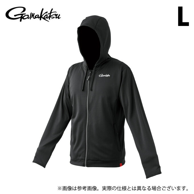 (c)【取り寄せ商品】 がまかつ GM3800 (ブラック×ホワイト／L) サマードライフーディ (フィッシングウェア／2026年春夏モデル) /フーディー /パーカー /26SS 【Σ01】