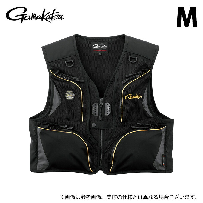 (c)【取り寄せ商品】 がまかつ GM2333 (ブラック／M) オールメッシュベスト (フィッシングベスト／2026年春夏モデル) 【Σ02】