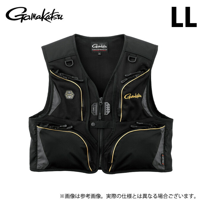 (c)【取り寄せ商品】 がまかつ GM2333 (ブラック/LL) オールメッシュベスト (フィッシングベスト/2026年春夏モデル) 【Σ02】|つり具のマルニシ店