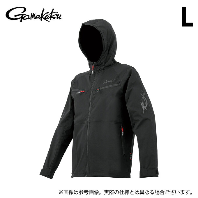 (c)【取り寄せ商いもの】 がまかつ GM3819 L／黒いこと(Gamakatsu) 伸ばすこと上衣 (フィッシングウェア／2026年春夏ひな型) /26SS 【Σ01】