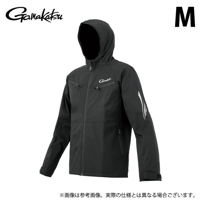 (c)【取り寄せ商いもの】 がまかつ GM3819 M／黒いこと(BLACK WORKS) 伸ばすこと上衣 (フィッシングウェア／2026年春夏ひな型) /26SS 【Σ01】