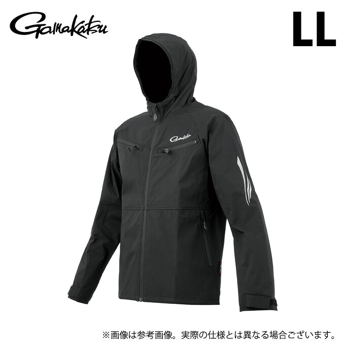 (c)【取り寄せ商いもの】 がまかつ GM3819 LL／黒いこと(BLACK WORKS) 伸ばすこと上衣 (フィッシングウェア／2026年春夏ひな型) /26SS 【Σ01】