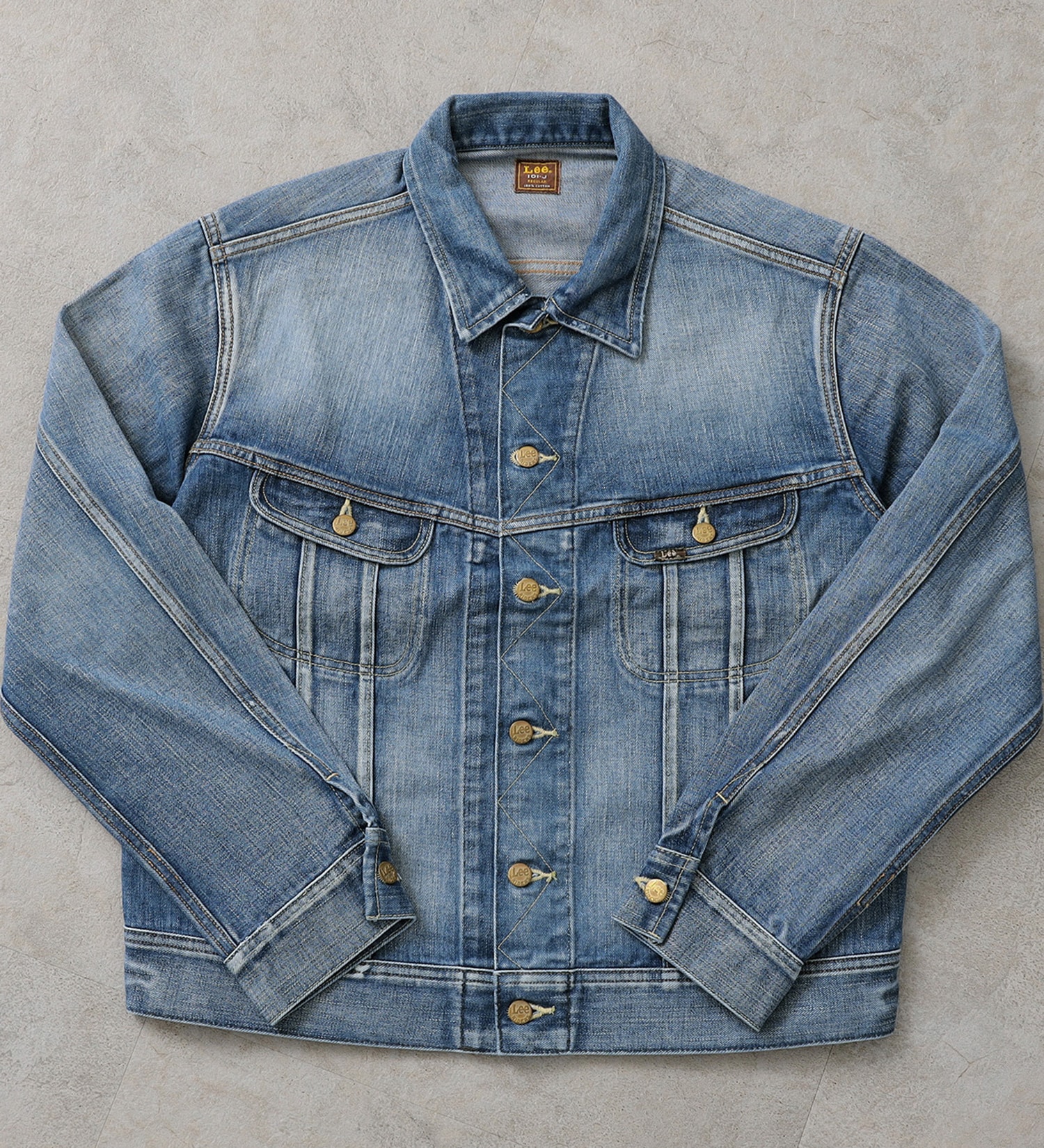 Lee ストライプデザイン デニムロングジャケット Lee x H.UNIT BIG RIDER Indigo 13.5oz | mil_work