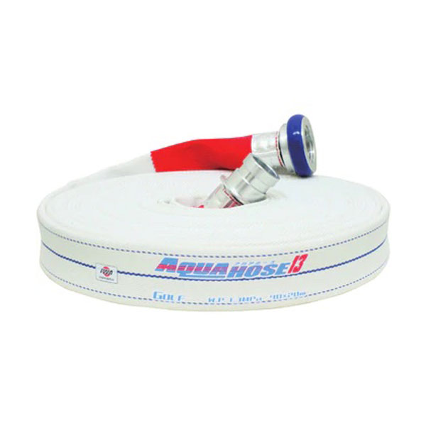 岩崎製作所 消防散水用ホース 『アクアホース ゴルフ 25A×20m巻』アルミ金具付 未検定品 (品番 01GLF2520A-K) (消防ホース 散水ホース)