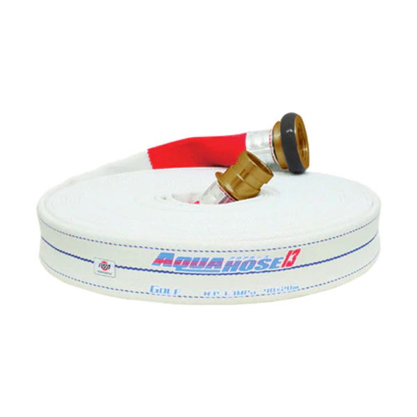 岩崎製作所 消防散水用ホース 『アクアホース ゴルフ 65A&times;20m巻』黄銅金具付 未検定品 (品番 01GLF6520B-K) (消防ホース 散水ホース)｜マルショー