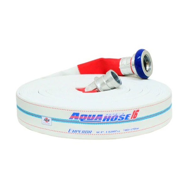 岩崎製造所 消防散水用導管 『アクアホース 天津御姉 40A×20m巻』軽銀金具付  未考試品   (品番 01EMP4020A-K) (消防導管 散水導管)