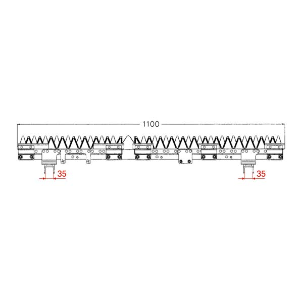 クボタ コンバイン刈刃 SR-21, SR-23, SR-M20, SR-M23 用 1台分セット (品番7870) [ナシモト工業製]