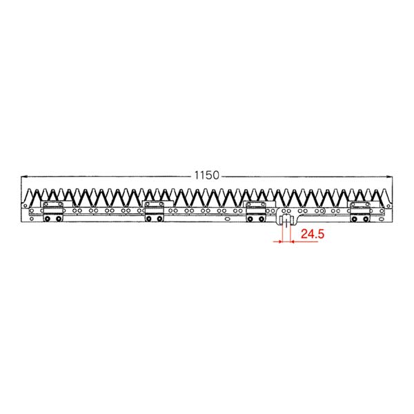 クボタ コンバイン刈刃 AR-317, AR-320, AR-323, ARN-317, ARN-320, ARN-323 用 1台分セット (品番7590) [ナシモト工業製]｜マルショー