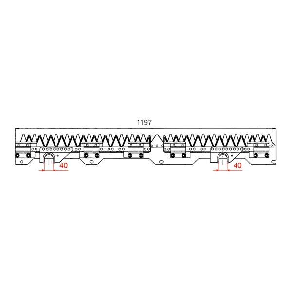 ヤンマー コンバイン刈刃 GC-333, GC-335V, GC-336, GC-338V, GC-341V 用 1台分セット (品番7738) [ナシモト工業製]