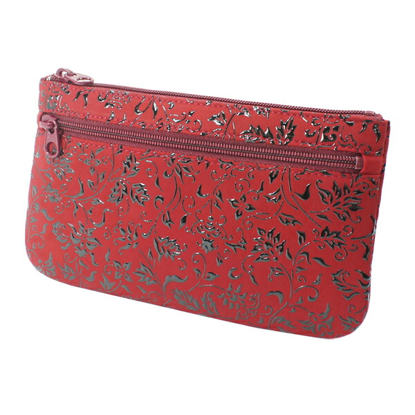 楽天市場】印伝 【甲州印伝 印傳屋 上原勇七】ポーチ 通帳入れ 薄型