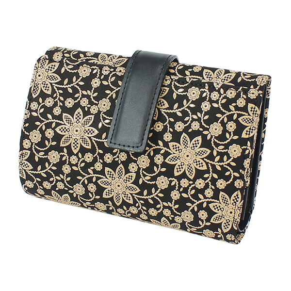 印伝 甲州印伝 印傳屋 上原勇七 財布 二つ折り財布 2204 クレマチス 黒地×白漆 鹿革 本革 レザー 花柄 ブランド 冬物 冬ギフト クリスマス 贈り物 YM01 2213-11-169-e.jpg