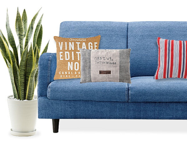 I Take Denim Sofa Jeans 2p Two And Fabric Cotton Cloth Tension West Coast Style California Relaxation American Vintage