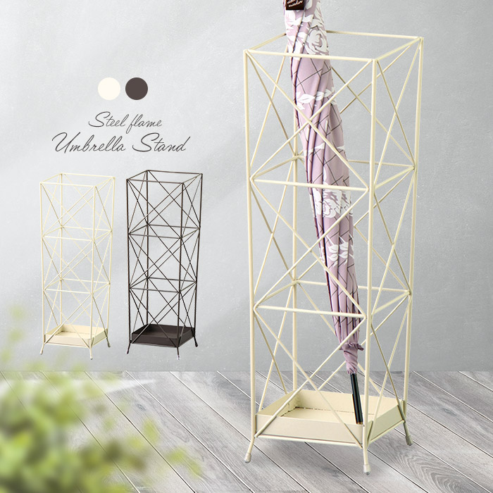 楽天市場】傘立て アンティーク調 スチール「Seaux」ブリキバケツ風 白