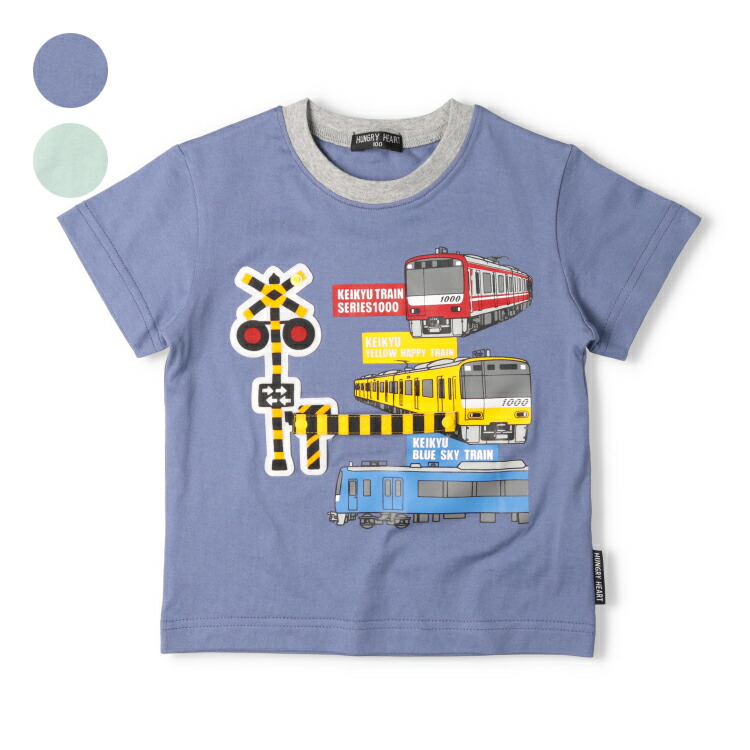子供服 Hungry Heart (ハングリーハート) 京急電鉄電車遮断機仕掛け半袖Tシャツ 90cm 100cm 110cm 120cm 130cm K34881画像