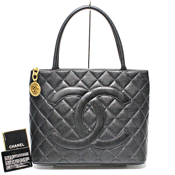 ヴィンテージ シャネル CHANEL マトラッセ 復刻トート トートバッグ A01804 キャビアスキン カーフレザー ブラック ゴールド金具 BAG ココマーク ハンドバッグ ブランド 肩掛け 女性 レディース ギフト プレゼント 贈り物 バースデー 誕生日 ｜質・丸滝