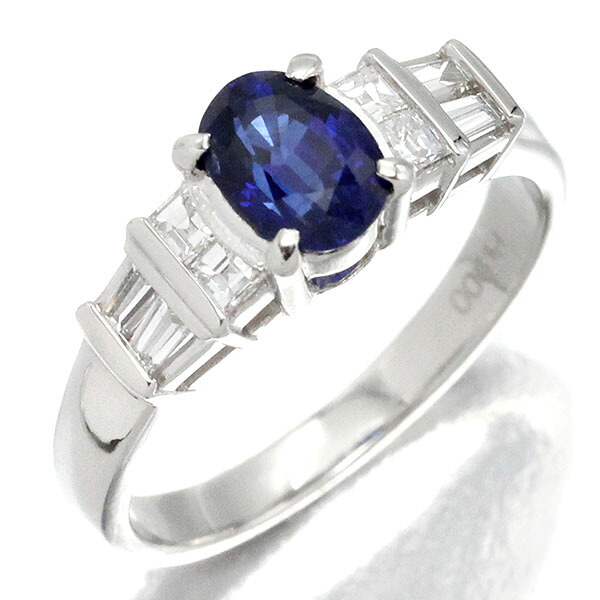 プラチナ サファイア ダイヤモンド リング 12号 Pt900 S1.09ct D0.36ct 宝石 指輪 ジュエリー レディース 女性 高級 アクセサリー 誕生日 バースデー 誕生石 9月 プレゼント|質・丸滝