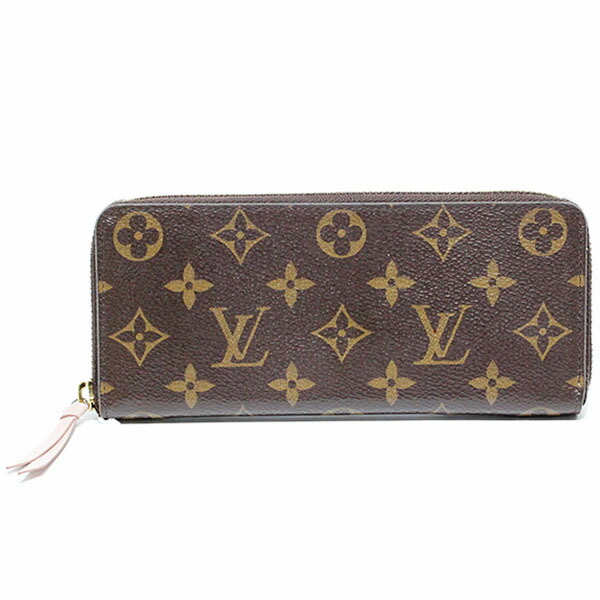ルイ･ヴィトン LOUIS VUITTON モノグラム ポルトフォイユ･クレマンス M61298 サクラ色･バレリーヌ ラウンドジッパー 長紙入れ 赤銅色 サクラ色 成人女性 レディース 今めかしい 流行り物 生まれ落ちる日 誕生日 祝する日 差し上げ物 ブランド名