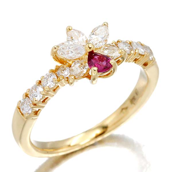 楽天市場】K18YG ルビー ダイヤモンド リング 13号 イエロー