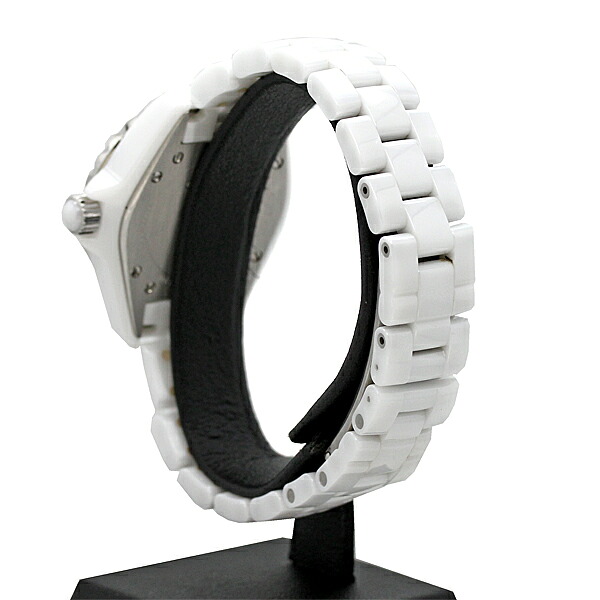 シャネル CHANEL J12 白セラミック 33mm 12Pダイヤ H1628 レディース 